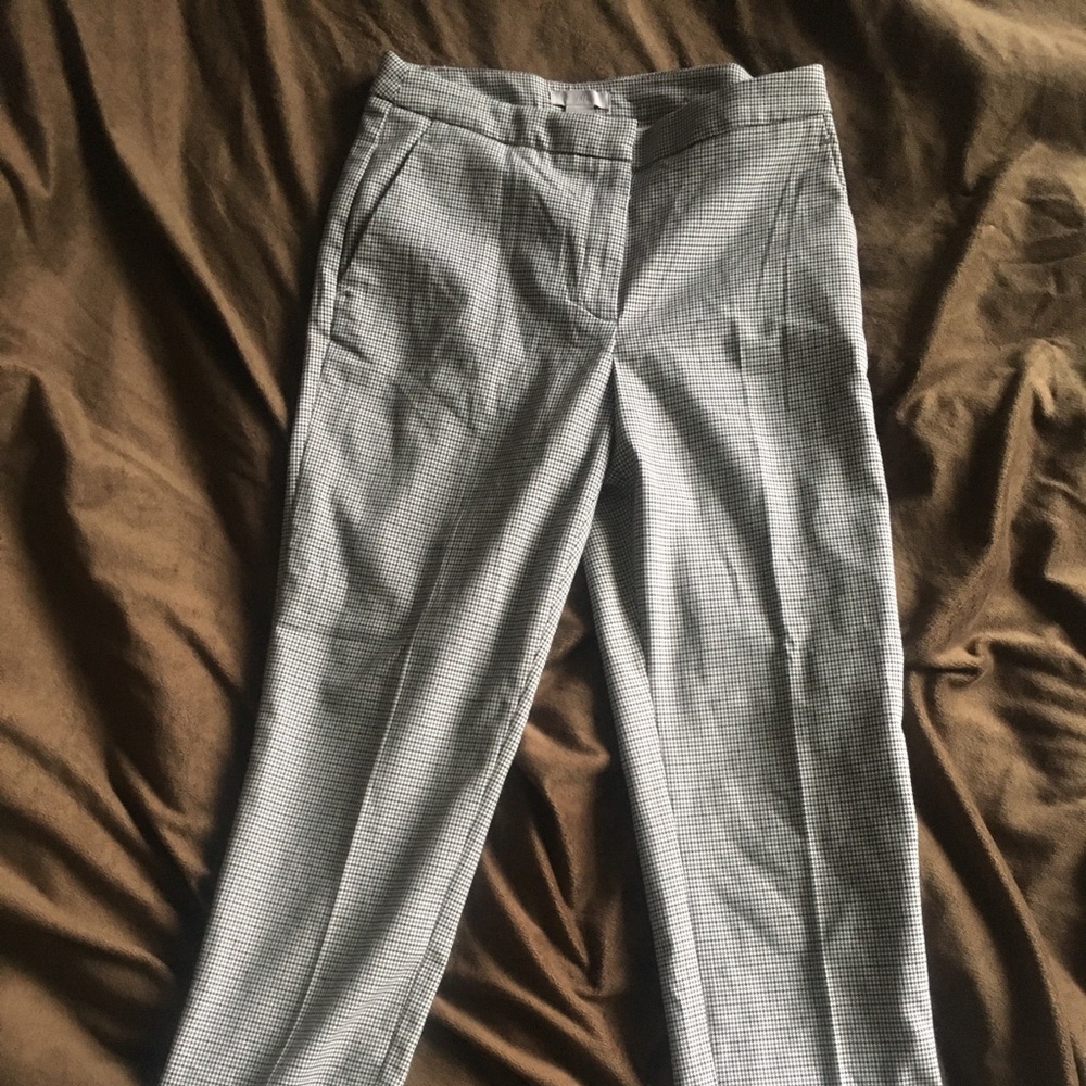H&M Plaid Trousers Slim Fit